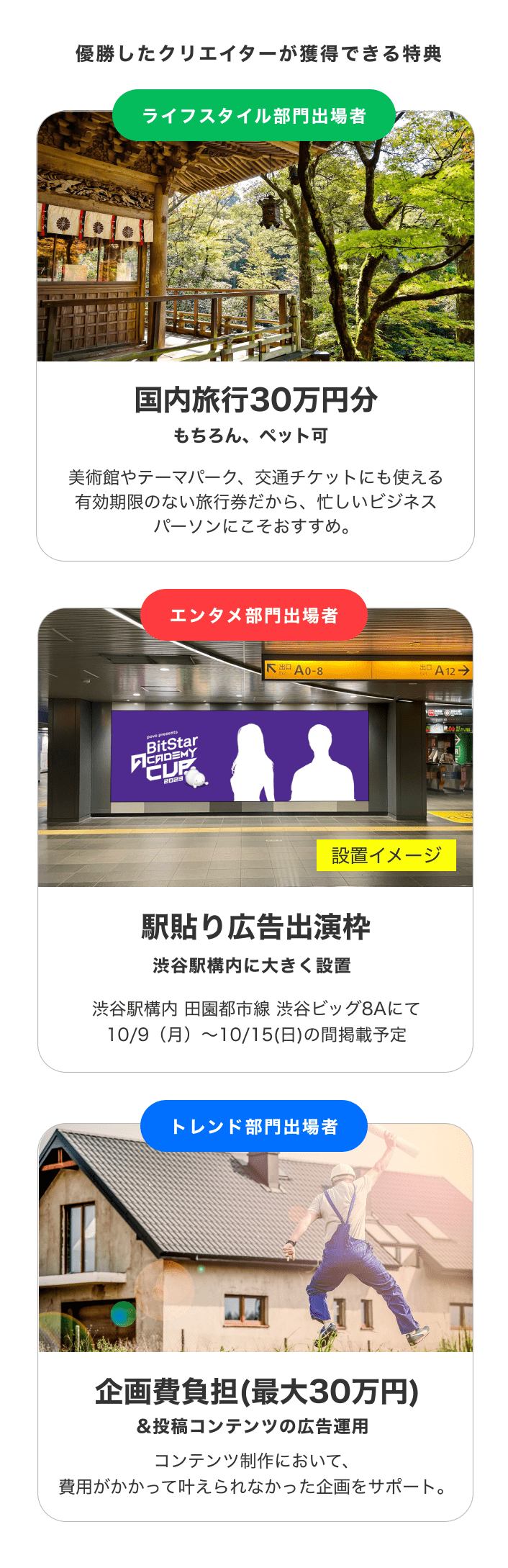 優勝特典